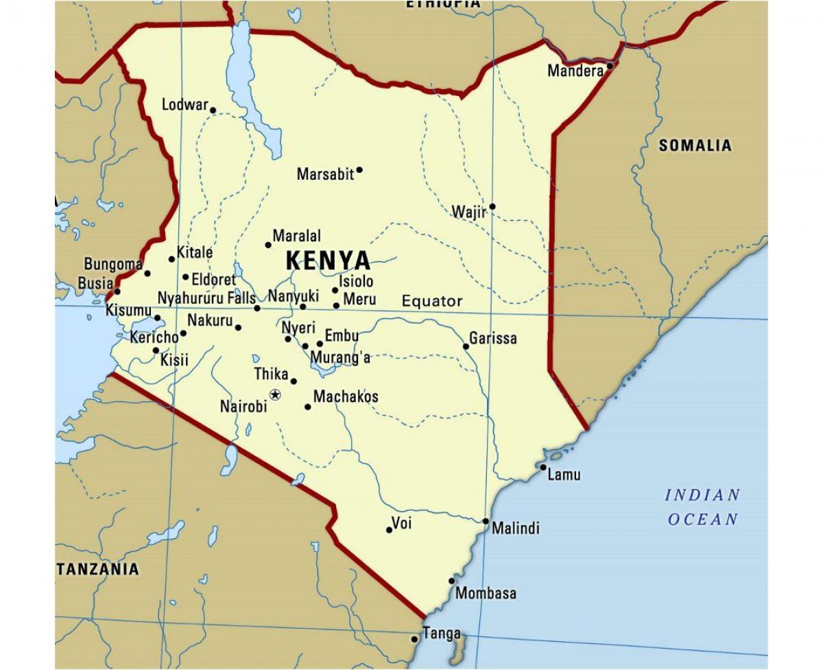 ecuador en Kenia mapa