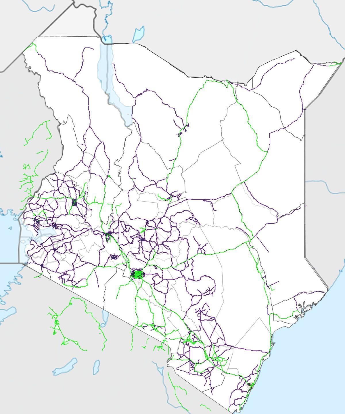 mapa de Kenya railway