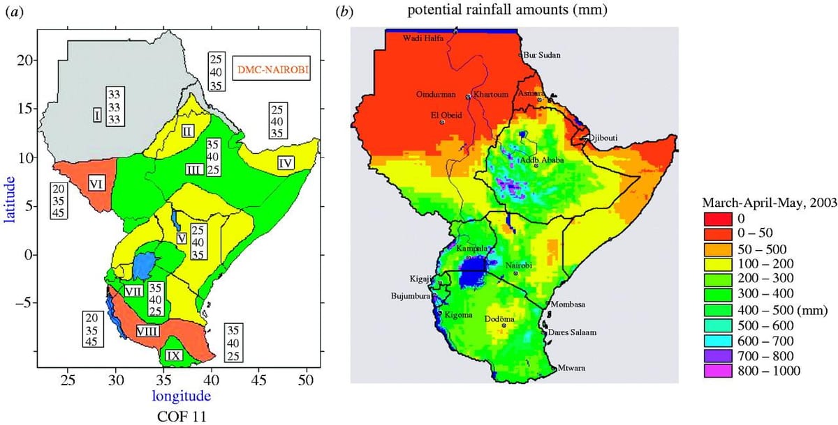 mapa de Kenia climático