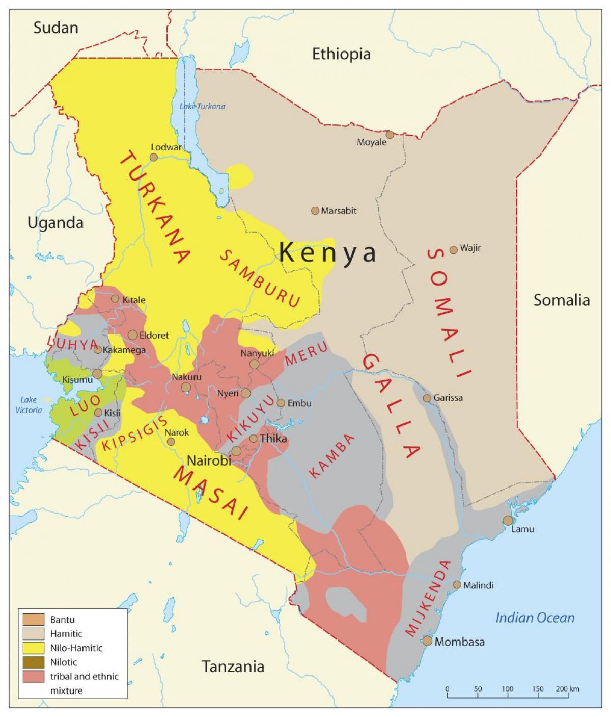 Kenia mapa étnico