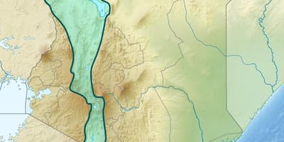 Mapa de valle del rift de Kenia