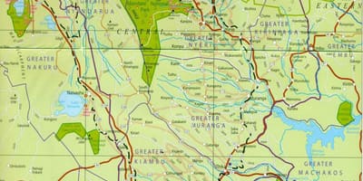 Mapa de centro de Kenia
