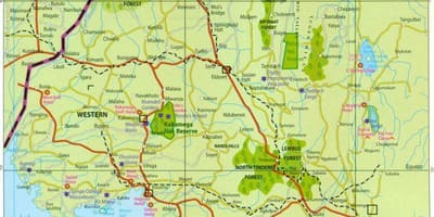 Provincia occidental de Kenya mapa
