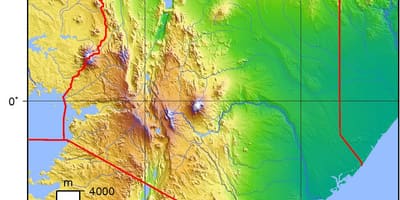 Kenia mapa de elevación
