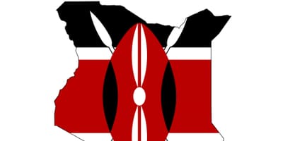 Mapa de la bandera de Kenia