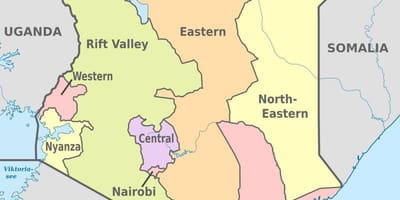 Kenia administrativas mapa
