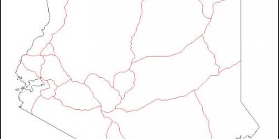 Kenia mapa en blanco
