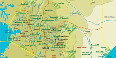 Mapa de Kenia vegetación