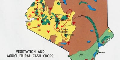 Mapa de Kenia recursos naturales