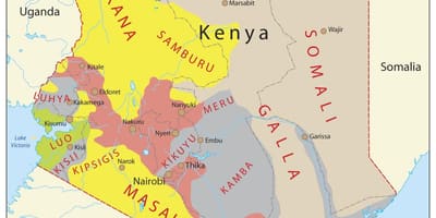 Kenia mapa étnico