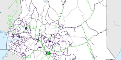 Mapa de Kenya railway