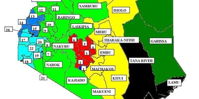 Mapa de kisumu, Kenia