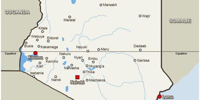 Mapa de kitale Kenia