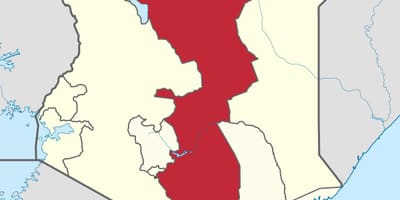 Mapa de la provincia oriental de Kenia