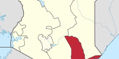 Mapa de la provincia costera de Kenia