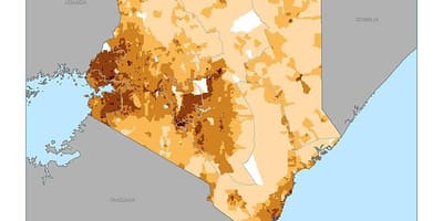 Kenia densidad de población mapa