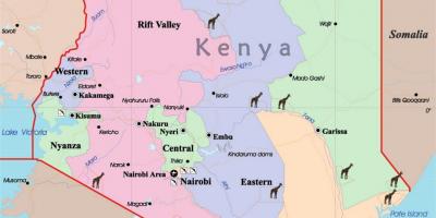 El mapa más grande de Kenia