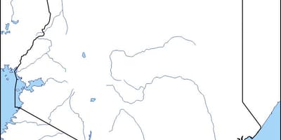 Mapa de mapa en blanco de Kenia