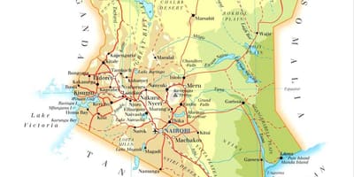 Kenia características físicas mapa