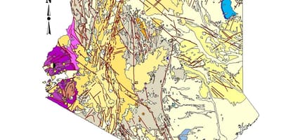 Mapa de mapa geológico de Kenia